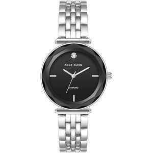 Anne Klein Silver-Tone Diamond Ladies Watch